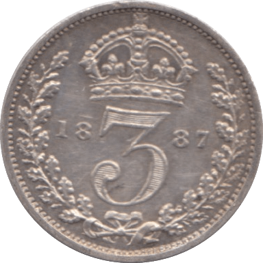 1887 THREEPENCE ( VF ) - THREEPENCE - Cambridgeshire Coins