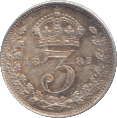 1887 THREEPENCE ( VF ) - THREEPENCE - Cambridgeshire Coins