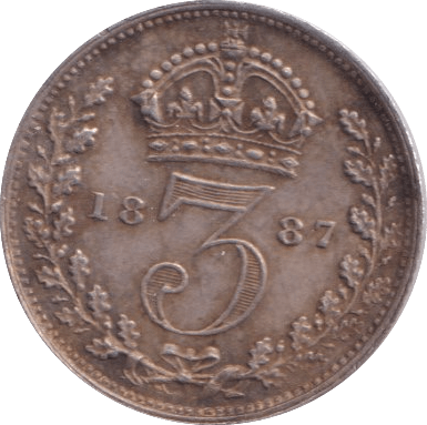 1887 THREEPENCE ( VF ) - Threepence - Cambridgeshire Coins