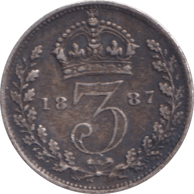 1887 THREEPENCE ( VF ) - Threepence - Cambridgeshire Coins