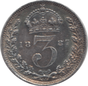 1887 THREEPENCE ( VF ) - THREEPENCE - Cambridgeshire Coins