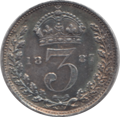 1887 THREEPENCE ( VF ) - THREEPENCE - Cambridgeshire Coins
