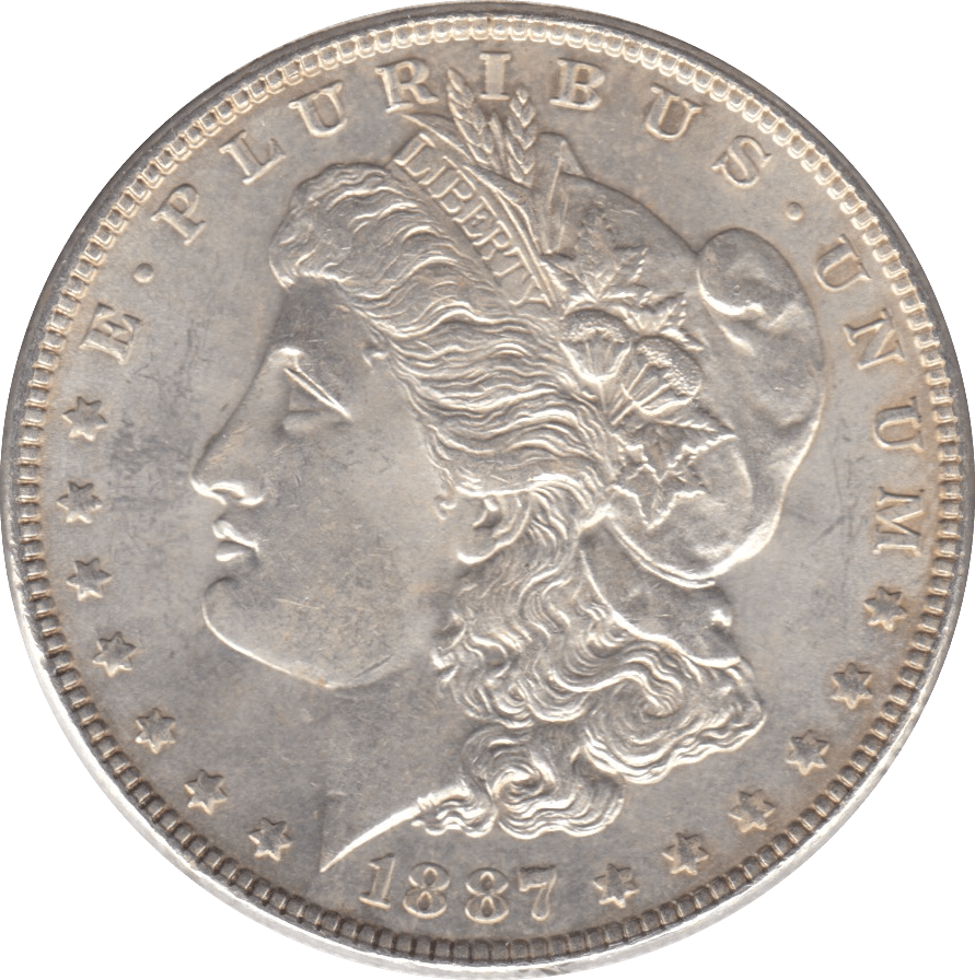 1887 USA SILVER MORGAN DOLLAR PHILADELPHIA MINT - SILVER WORLD COINS - Cambridgeshire Coins