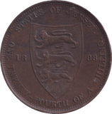 1888 1/24 OF A SHILLING BAILIWICK OF JERSEY - WORLD COINS - Cambridgeshire Coins