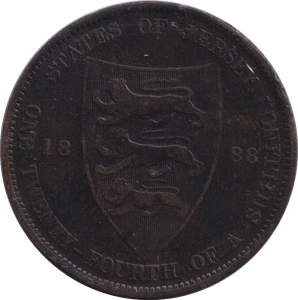 1888 1/24 SHILLING JERSEY - WORLD COINS - Cambridgeshire Coins