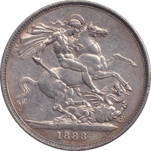 1888 CROWN ( EF ) - CROWN - Cambridgeshire Coins