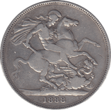 1888 CROWN ( FINE ) - CROWN - Cambridgeshire Coins