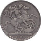 1888 CROWN ( FINE ) - CROWN - Cambridgeshire Coins
