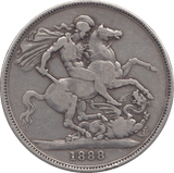 1888 CROWN ( FINE ) - CROWN - Cambridgeshire Coins