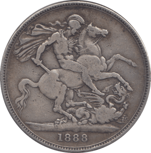 1888 CROWN ( FINE ) - CROWN - Cambridgeshire Coins
