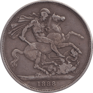 1888 CROWN ( FINE ) - CROWN - Cambridgeshire Coins