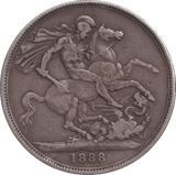 1888 CROWN ( FINE ) - CROWN - Cambridgeshire Coins