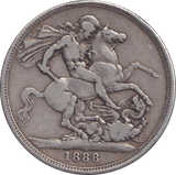 1888 CROWN ( FINE ) - CROWN - Cambridgeshire Coins