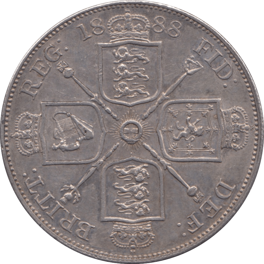 1888 DOUBLE FLORIN ( AUNC ) - DOUBLE FLORIN - Cambridgeshire Coins