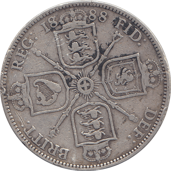 1888 DOUBLE FLORIN ( F ) - WORLD COINS - Cambridgeshire Coins