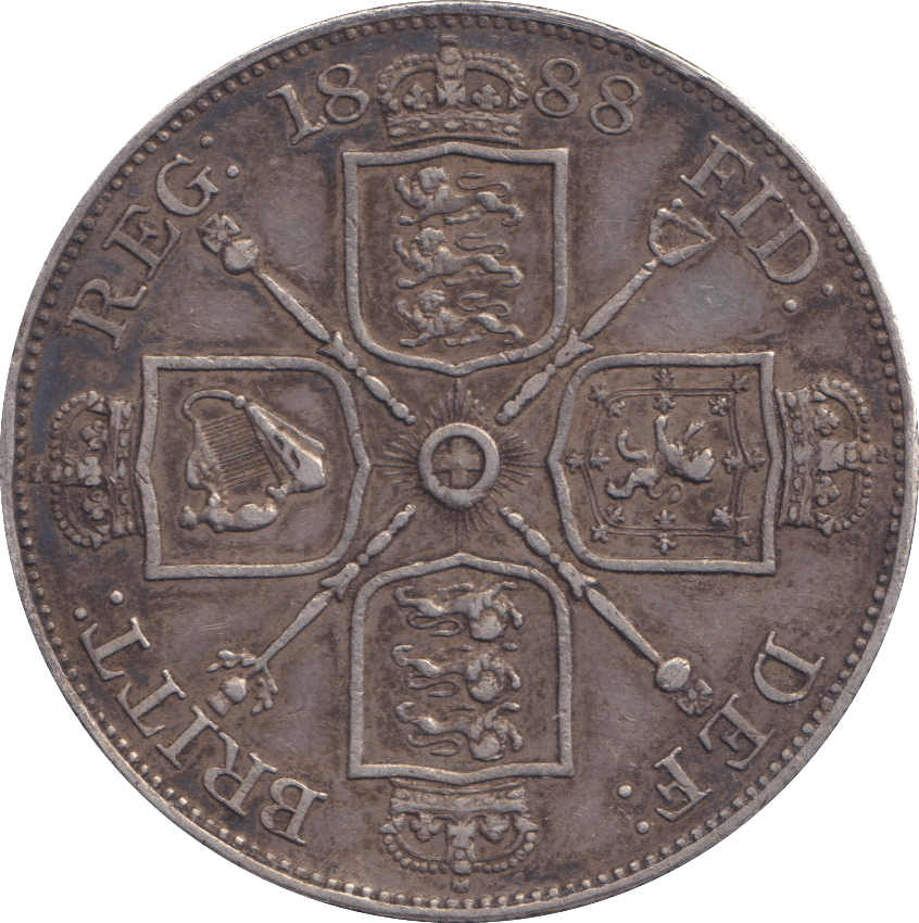 1888 DOUBLE FLORIN VICTORIA ( GVF ) - DOUBLE FLORIN - Cambridgeshire Coins