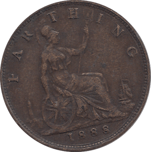 1888 FARTHING ( AUNC ) - FARTHING - Cambridgeshire Coins