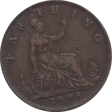 1888 FARTHING ( AUNC ) - FARTHING - Cambridgeshire Coins