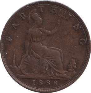 1888 FARTHING ( GVF ) - FARTHING - Cambridgeshire Coins