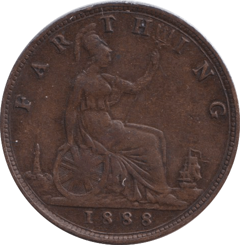 1888 FARTHING ( GVF ) - FARTHING - Cambridgeshire Coins