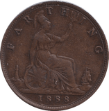 1888 FARTHING ( GVF ) - FARTHING - Cambridgeshire Coins
