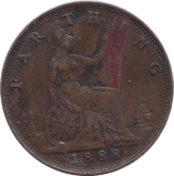 1888 FARTHING ( VF ) - Farthing - Cambridgeshire Coins
