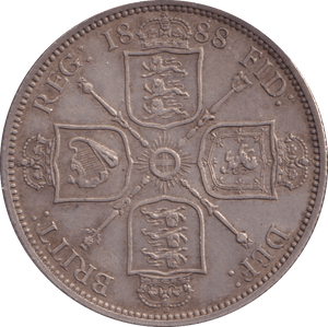 1888 FLORIN ( EF ) - FLORIN - Cambridgeshire Coins