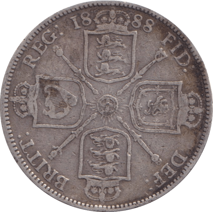 1888 FLORIN ( FINE ) - FLORIN - Cambridgeshire Coins