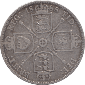 1888 FLORIN ( FINE ) - FLORIN - Cambridgeshire Coins