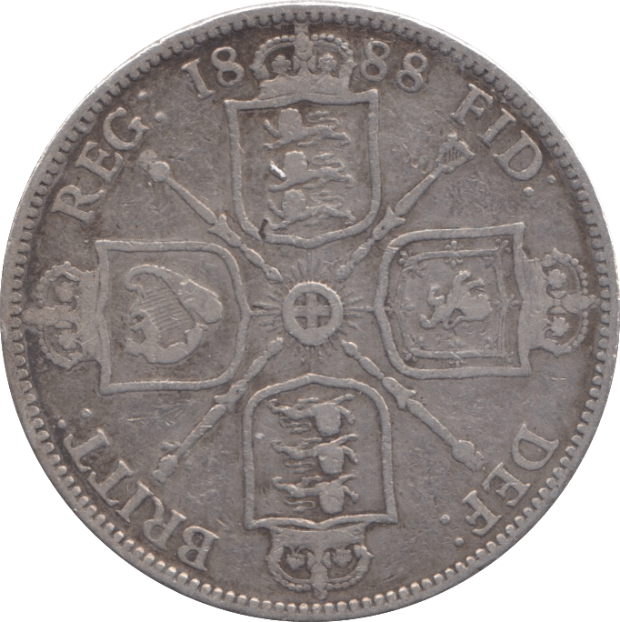 1888 FLORIN ( FINE ) - FLORIN - Cambridgeshire Coins