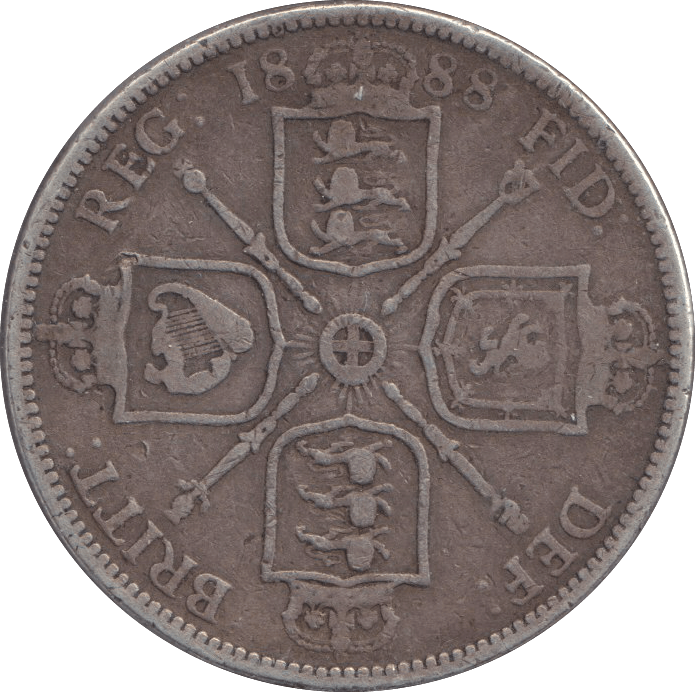 1888 FLORIN ( FINE ) - FLORIN - Cambridgeshire Coins