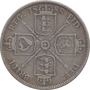 1888 FLORIN ( FINE ) - FLORIN - Cambridgeshire Coins