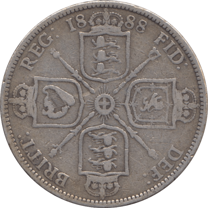 1888 FLORIN ( FINE ) - FLORIN - Cambridgeshire Coins