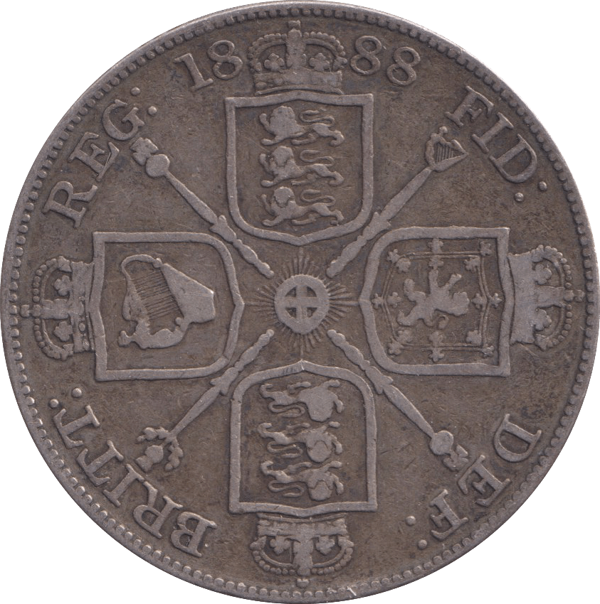 1888 FLORIN ( FINE ) - FLORIN - Cambridgeshire Coins