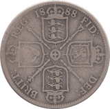 1888 FLORIN ( FINE ) - FLORIN - Cambridgeshire Coins