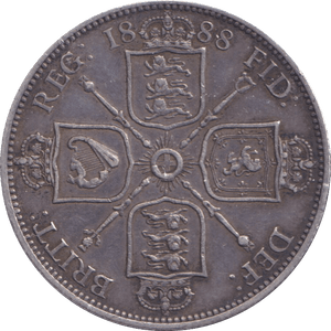 1888 FLORIN ( VF ) - FLORIN - Cambridgeshire Coins