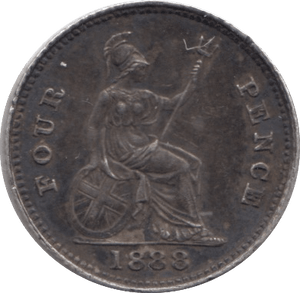 1888 FOURPENCE ( EF ) - FOURPENCE - Cambridgeshire Coins