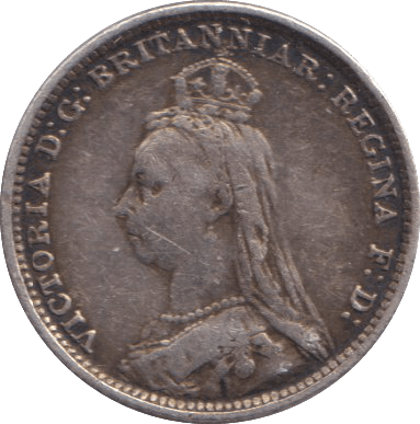 1888 FOURPENCE ( GVF ) - FOURPENCE - Cambridgeshire Coins