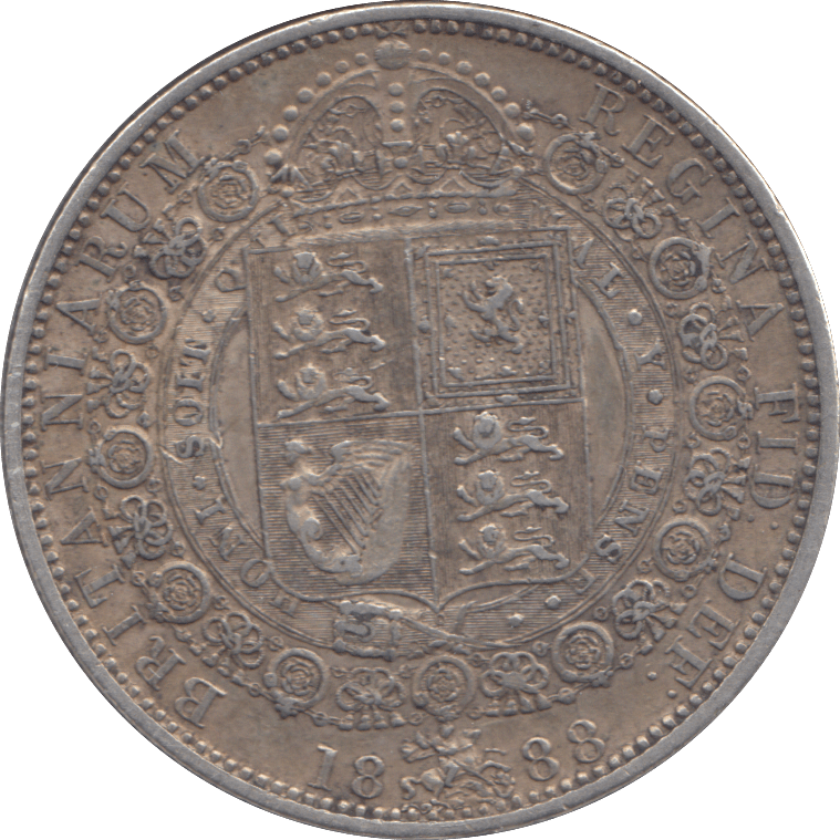 1888 HALF CROWN ( EF ) - HALFCROWN - Cambridgeshire Coins