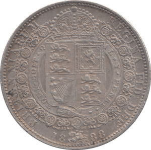 1888 HALFCROWN ( AUNC ) - HALFCROWN - Cambridgeshire Coins