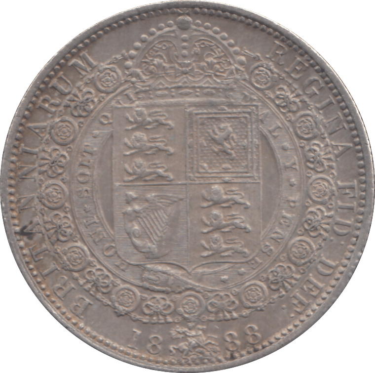 1888 HALFCROWN ( AUNC ) - HALFCROWN - Cambridgeshire Coins