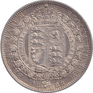 1888 HALFCROWN ( AUNC ) - HALFCROWN - Cambridgeshire Coins