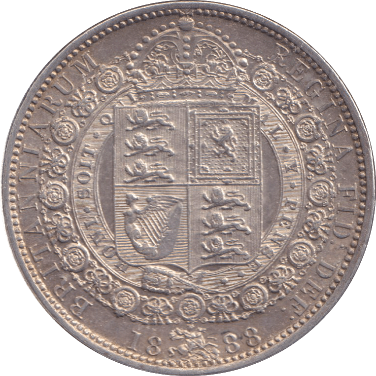 1888 HALFCROWN ( AUNC ) - HALFCROWN - Cambridgeshire Coins