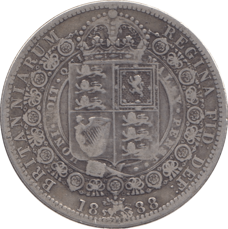 1888 HALFCROWN ( FINE ) - Halfcrown - Cambridgeshire Coins