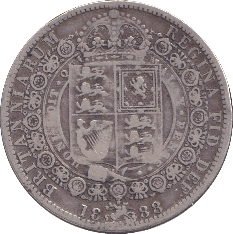 1888 HALFCROWN ( FINE ) - HALFCROWN - Cambridgeshire Coins