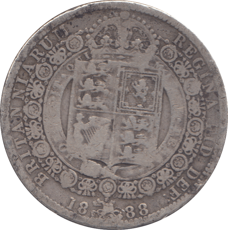 1888 HALFCROWN ( FINE ) - HALFCROWN - Cambridgeshire Coins