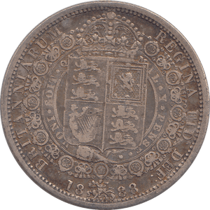 1888 HALFCROWN ( GF ) - HALFCROWN - Cambridgeshire Coins