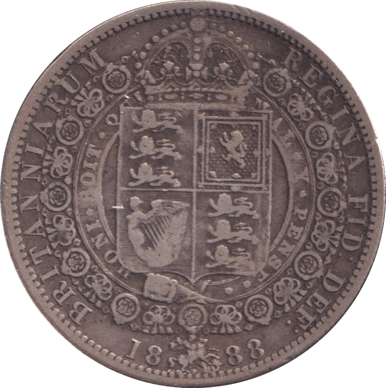 1888 HALFCROWN ( GF ) - Halfcrown - Cambridgeshire Coins