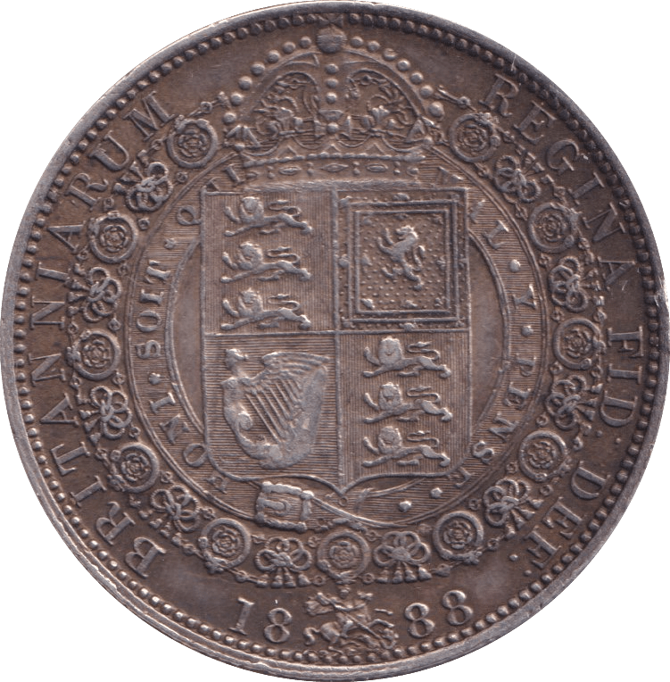 1888 HALFCROWN ( GVF ) - Halfcrown - Cambridgeshire Coins