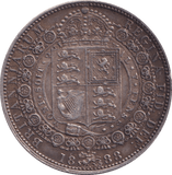 1888 HALFCROWN ( GVF ) - Halfcrown - Cambridgeshire Coins